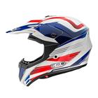 Мотошлем кроссовый ”CMS XR-7 PRO”, бело-сине-красный